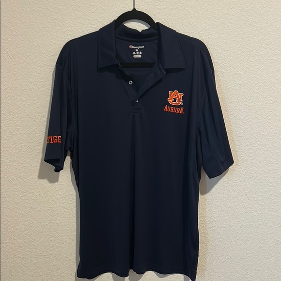 Auburn Champion Blue and Orange Polo Shirt Athletic Style - Picture 1 of 5